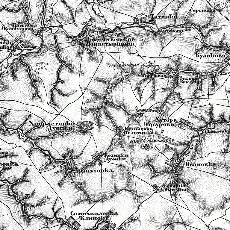 Рис. 16. Куликовка (Телятинка) на карте Шуберта 1874 года.jpg