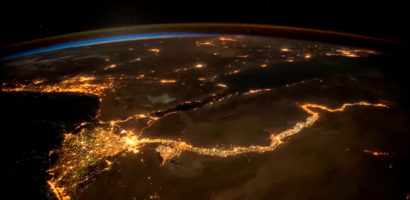 Вид из космоса на Россию в реальном времени