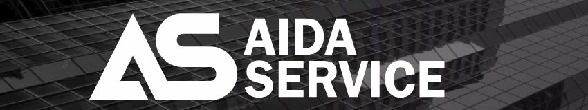 M p service. Aida logo.