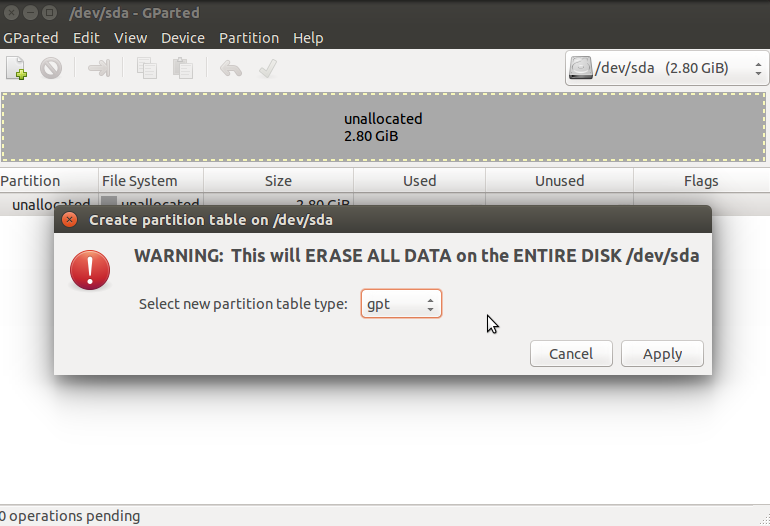 Плагин gpt. GPARTED. GPARTED New Partition Table. GPARTED Windows.